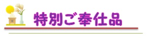 特別ご奉仕品